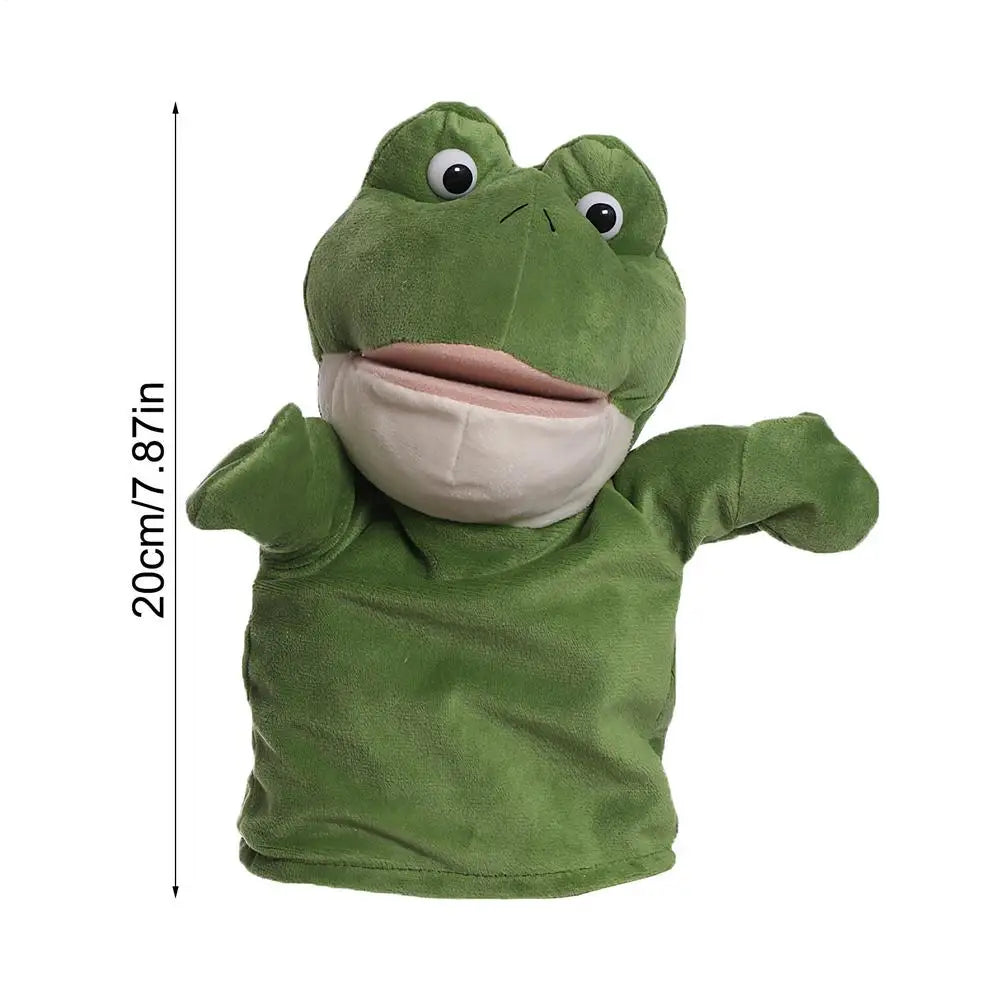 Hand Puppets 25cm/9.84 Inch Plush Finger Puppets Toy Funny Cartoon Doll Theater Performance Supplies For Boys And Girls Zpaxo green United States