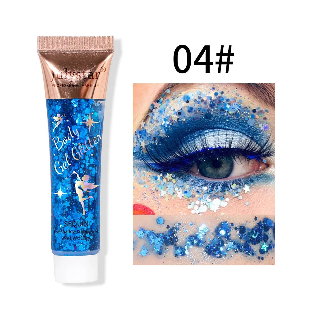 Sequins Glitter Gel Multifunctional Body Face Nail Hair Flash Liquid Zpaxo 04