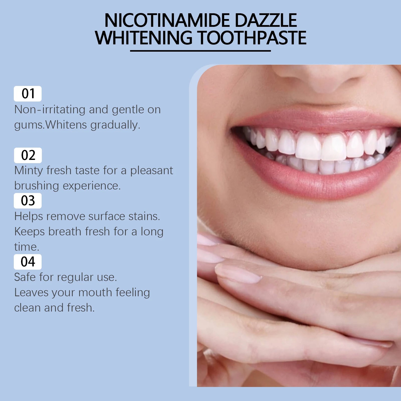 Oralhoe Niacinamide Whitening Toothpaste – Fluoride-Free, 100g Whitening Toothpaste Zpaxo