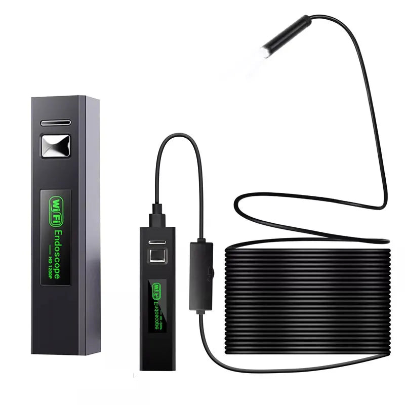 WiFi Borescope Inspection Camera 1200P HD IP68 Waterproof 8 LED