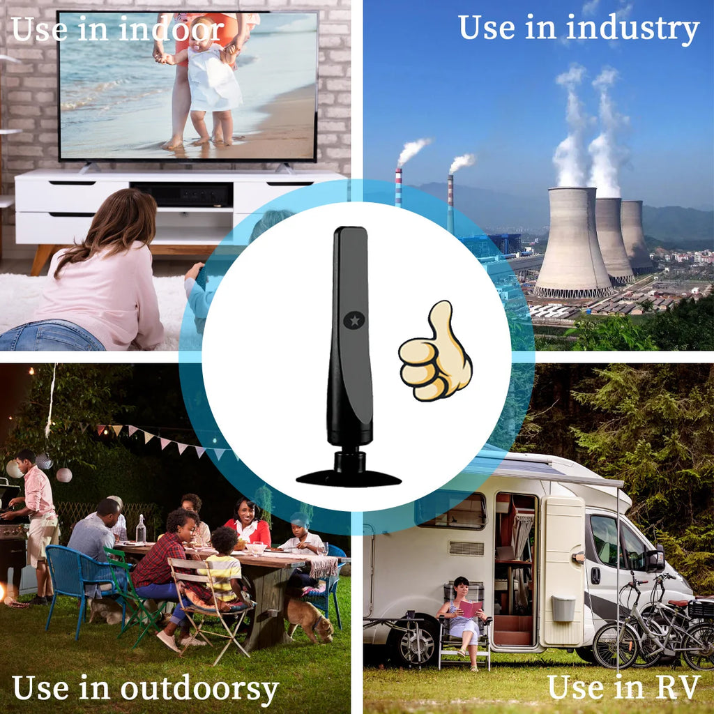 HD Digital TV Antenna Signal Amplifier Indoor Outdoor 12DB Wide Range