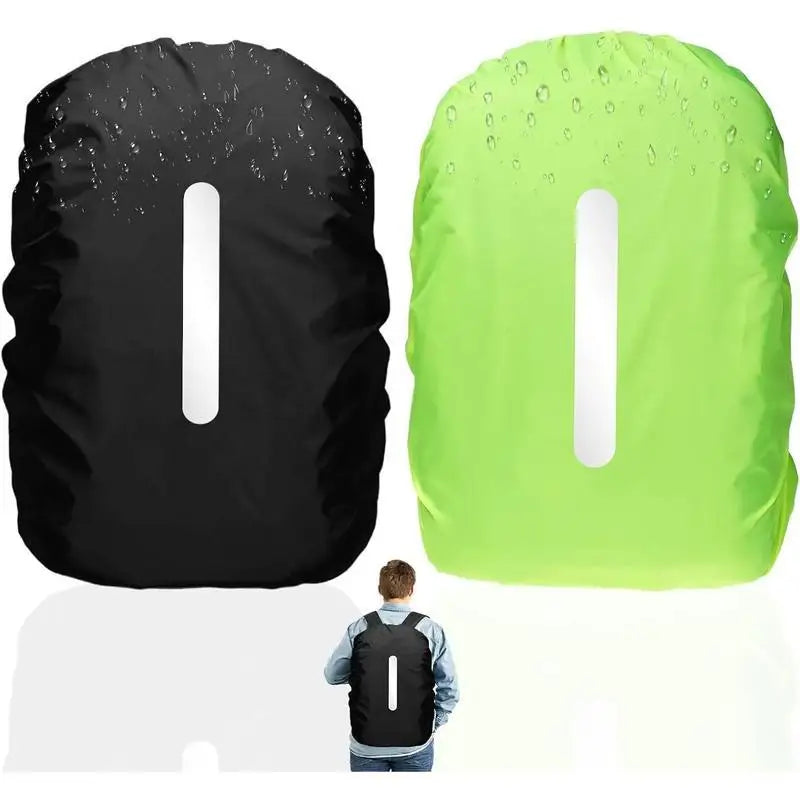 Reflective Waterproof Backpack Rain Cover Outdoor Sport Night Cycling Safety Light Rain Cover Case Bag Outdoor Camping Hiking Zpaxo