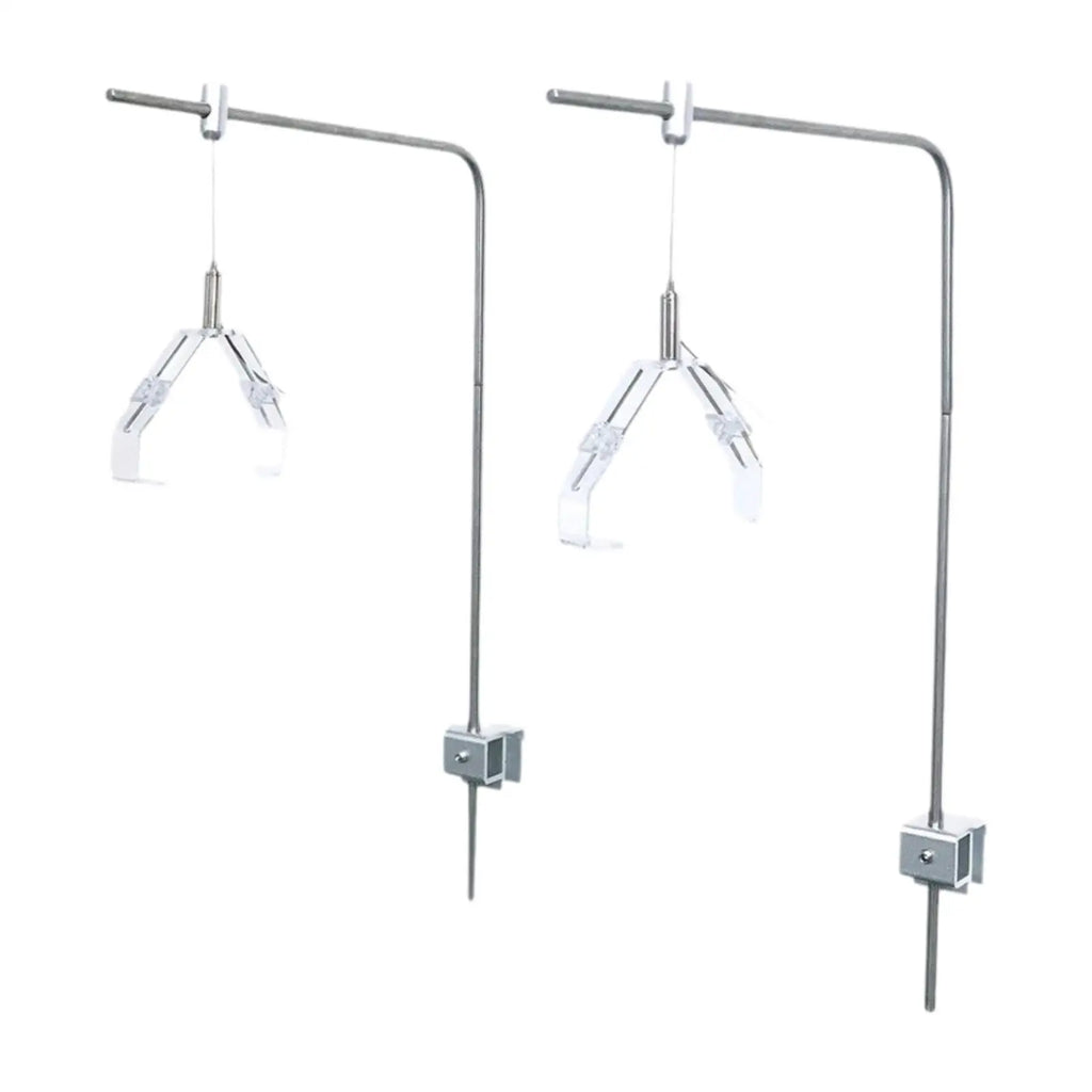 2Pcs Adjustable Aquarium Light Holder Bracket Mount Fish Tank LED Light Rack Hanging Kit for Home Office Fish Saltwater Aquarium Zpaxo Silver