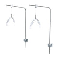 2Pcs Adjustable Aquarium Light Holder Bracket Mount Fish Tank LED Light Rack Hanging Kit for Home Office Fish Saltwater Aquarium Zpaxo Silver
