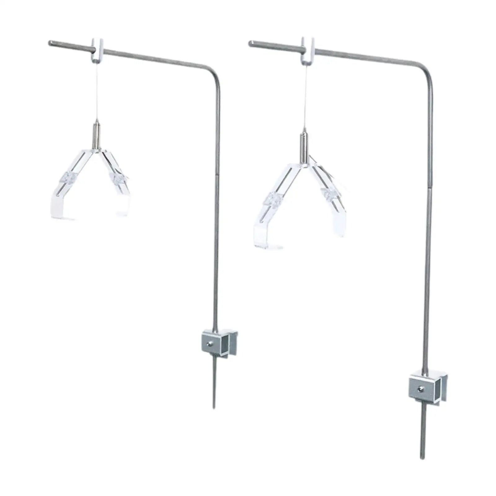 2Pcs Adjustable Aquarium Light Holder Bracket Mount Fish Tank LED Light Rack Hanging Kit for Home Office Fish Saltwater Aquarium Zpaxo Silver