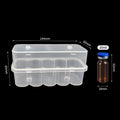 20mL 10-Slot Clear Vial Storage Case – Stackable Freezer Box