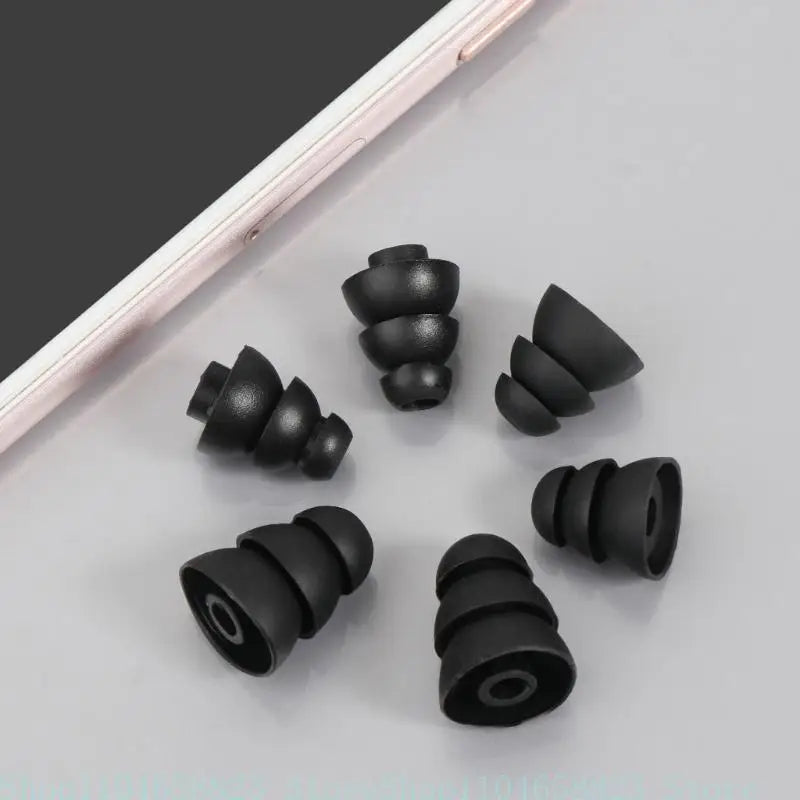 Triple Flange Eartips Eargels Earpads Ear Tips Silicone Bud Eartip for Inside Diameter 3.8mm-4.5mm In-Ear Earphone Zpaxo