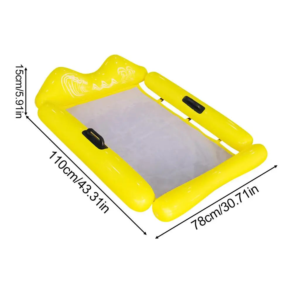 Hammock Float Multi-Purpose Inflatable Pool Floats Lounge Chair For Travel Beach River Sea Swimming Vacation Family Party Zpaxo YELLOW United States
