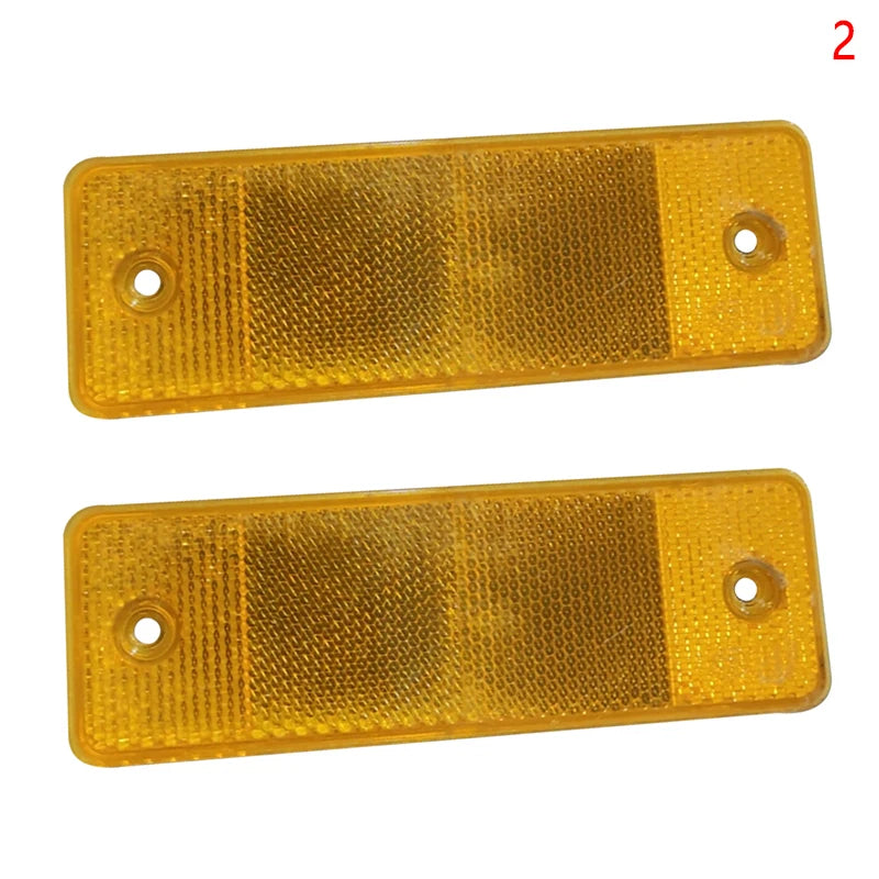 Red White Orange Truck Motorcycle Adhesive Rectangle Plastic Zpaxo 2