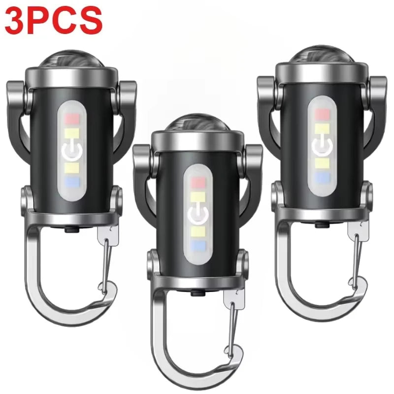 Mini LED COB Flashlight – USB Rechargeable Torch, 6 Modes
