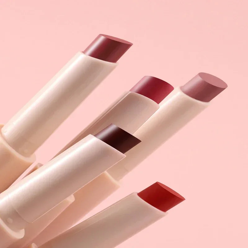8 Colors Silky Glossy Lipstick Long Lasting Waterproof Lip Gloss Sexy Red Lip Tint Non-Stick Cup Moisturizing Mirror Lip Balm Zpaxo