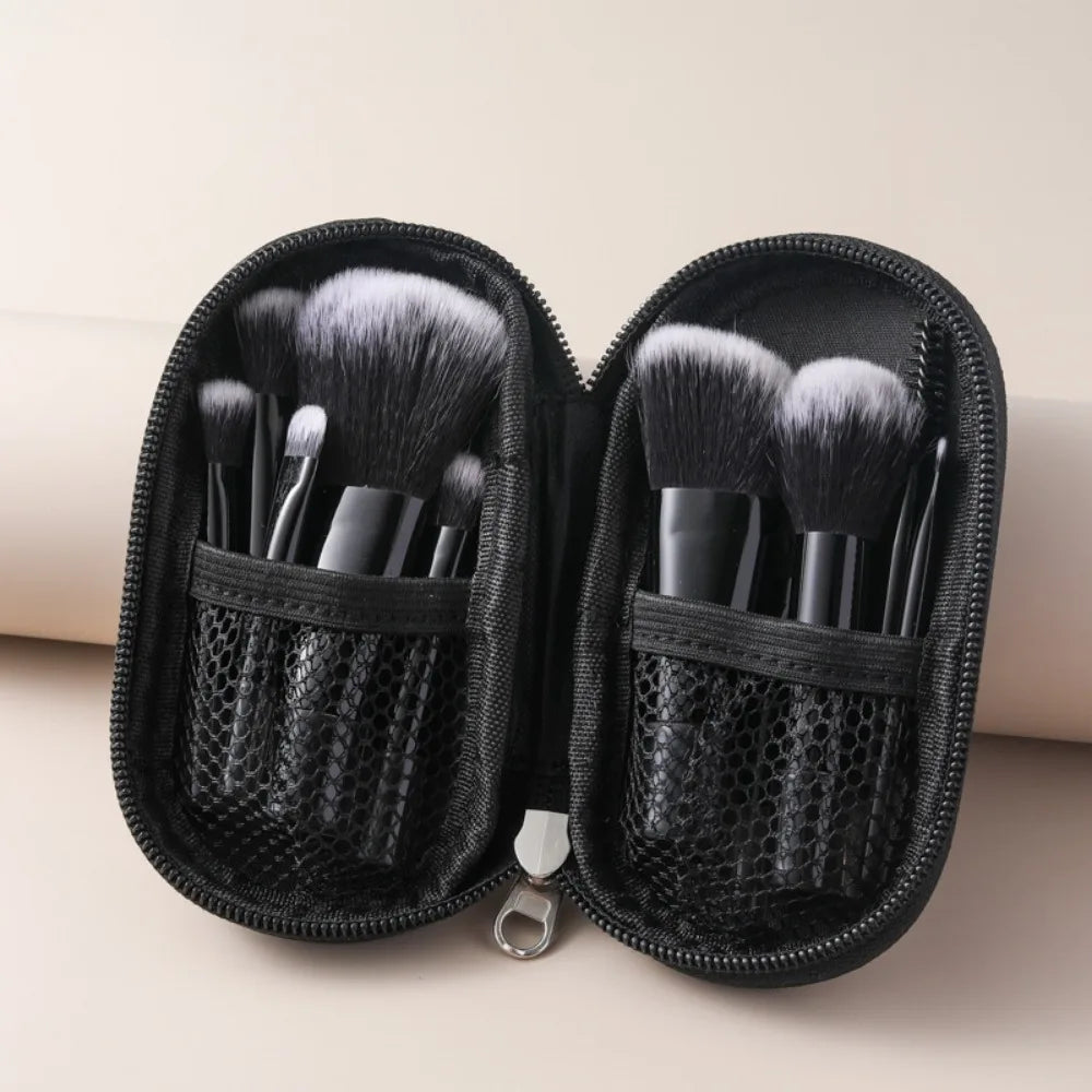 Artificial Fiber Makeup Brush Crystal Handle Tool Foundation Zpaxo Black