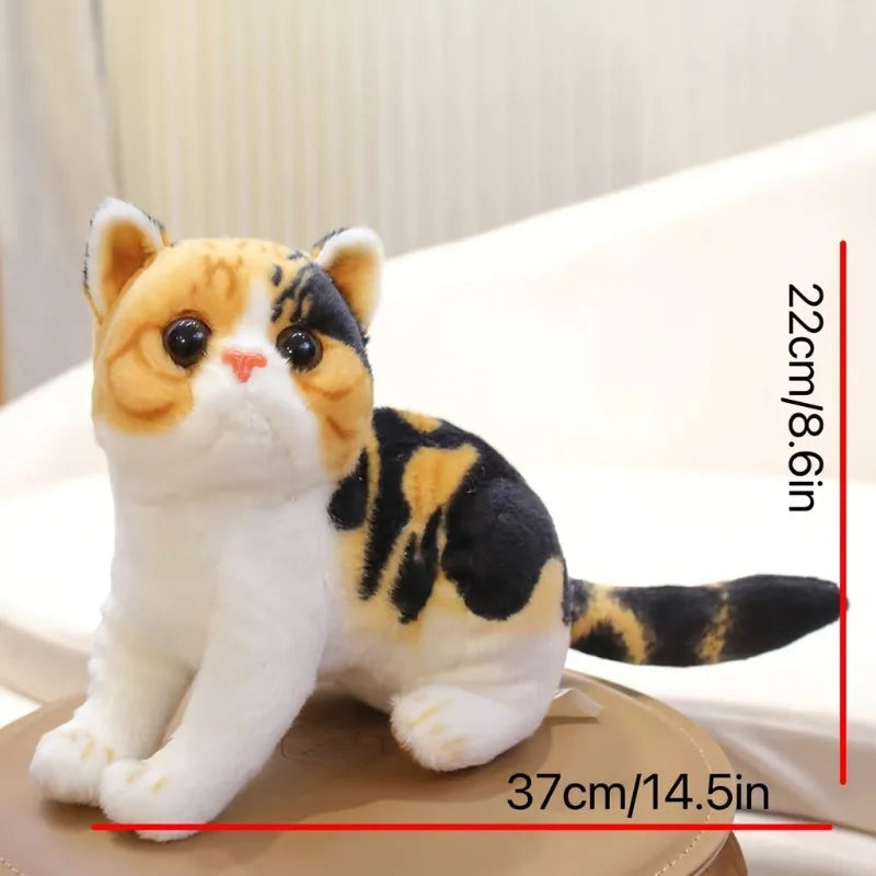 Stuffed Lifelike Cats Plush Toy Simulation American Shorthair Cute