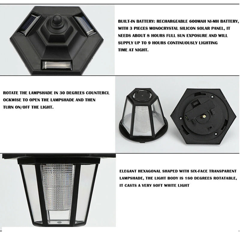 Solar LED Lights Outdoor Garden Landscape Lawn Lamp Walkway Driveway Zpaxo