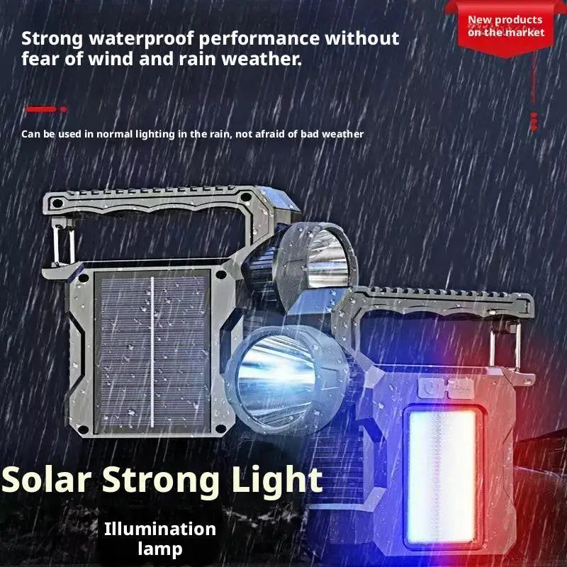 ESMARTER Solar Rechargeable LED Searchlight | Handheld Spotlight