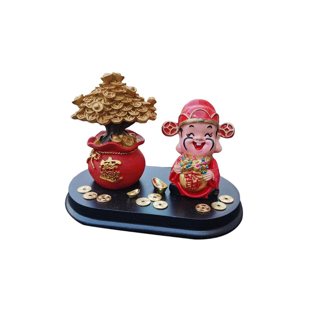 God Fortune Figurine Home Decoration Spring Festival Trees Statue Zpaxo Style A