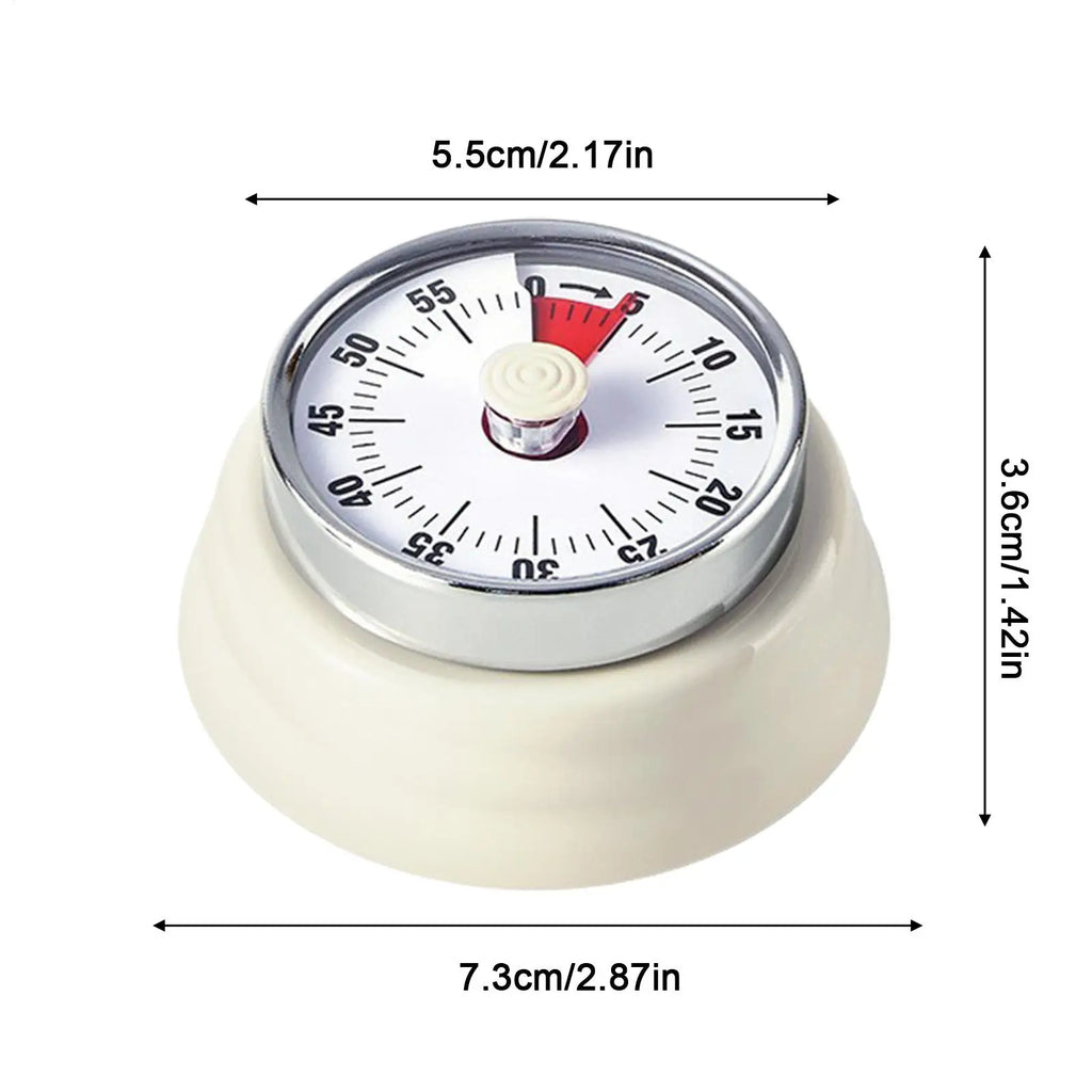 Mechanical Timer Cooking 75dB Loud Visual Countdown 60 Minute Manual