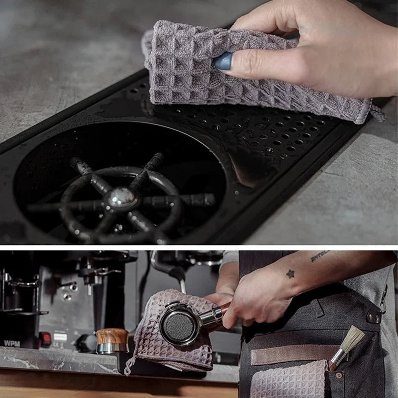 Super Absorbent Barista Bar Towel Coffee Machine Special Rag No Lint Square Towel Cleaning Cloth Coffee Machine Cleaning Towel Zpaxo
