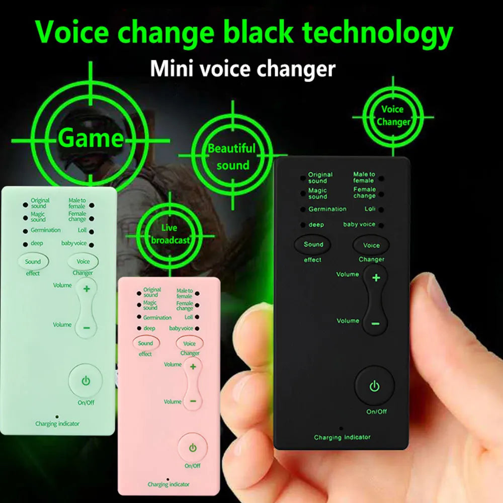 Voice Changer Microphone Disguiser Phone Microphone Voice Changer for PS4 Xbox Console PC Phone Tablet Sound Card 7 Sound Zpaxo