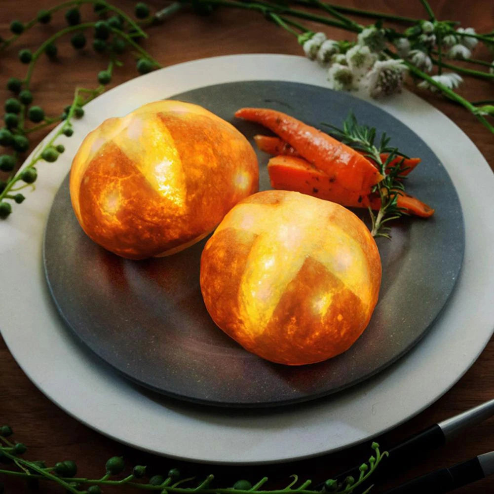 Indoor Night Lights Ornament Bread Shaped Button Control Simulation