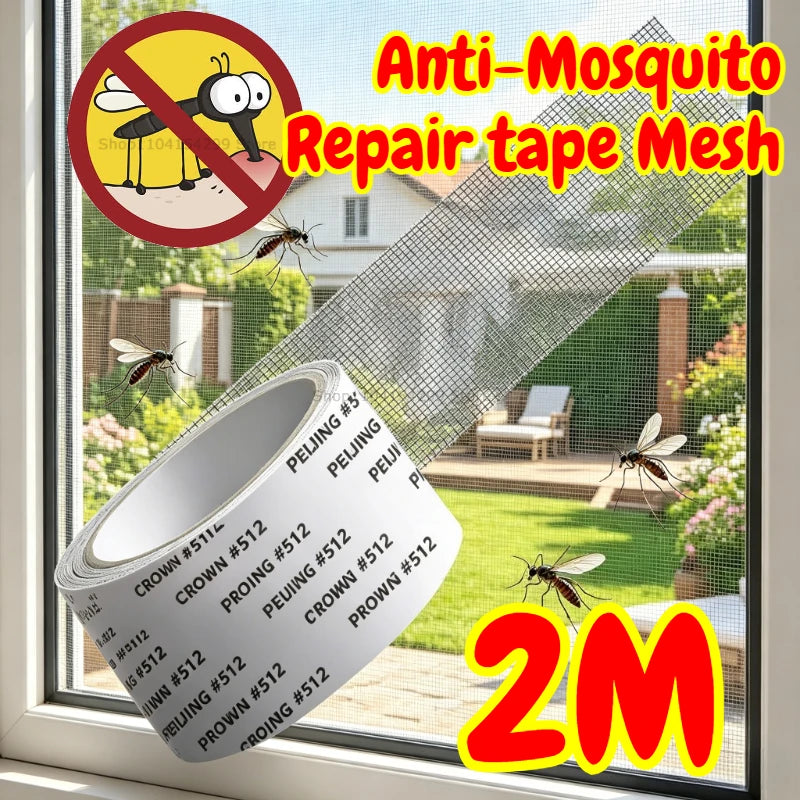 Window Screen Repair Tape Self Adhesive Mesh Tape Door Window Net Broken Holes Repairing Fix Patch Anti Insect Mosquito Zpaxo