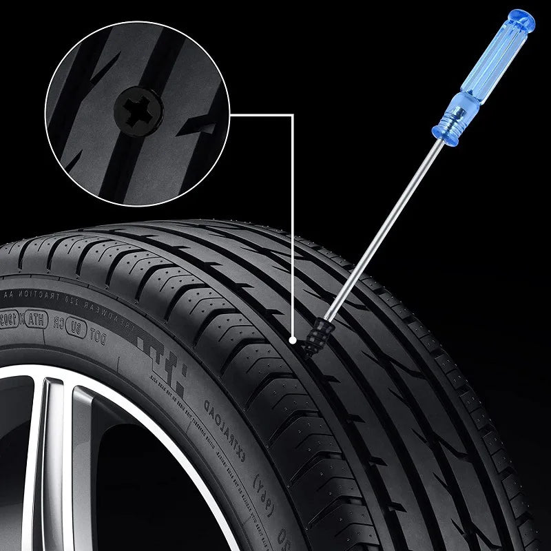 Universal Puncture Repair Car Motorcycle Tubeless Tires Rubber Screw Zpaxo