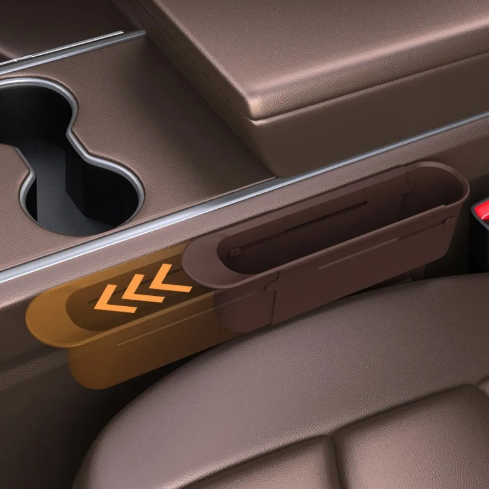 1/2pcs Retractable Car Seat Gap Storage Box Scalable Practical Car Seat Gap Filler Phone Key Organizer Large Capacity Zpaxo