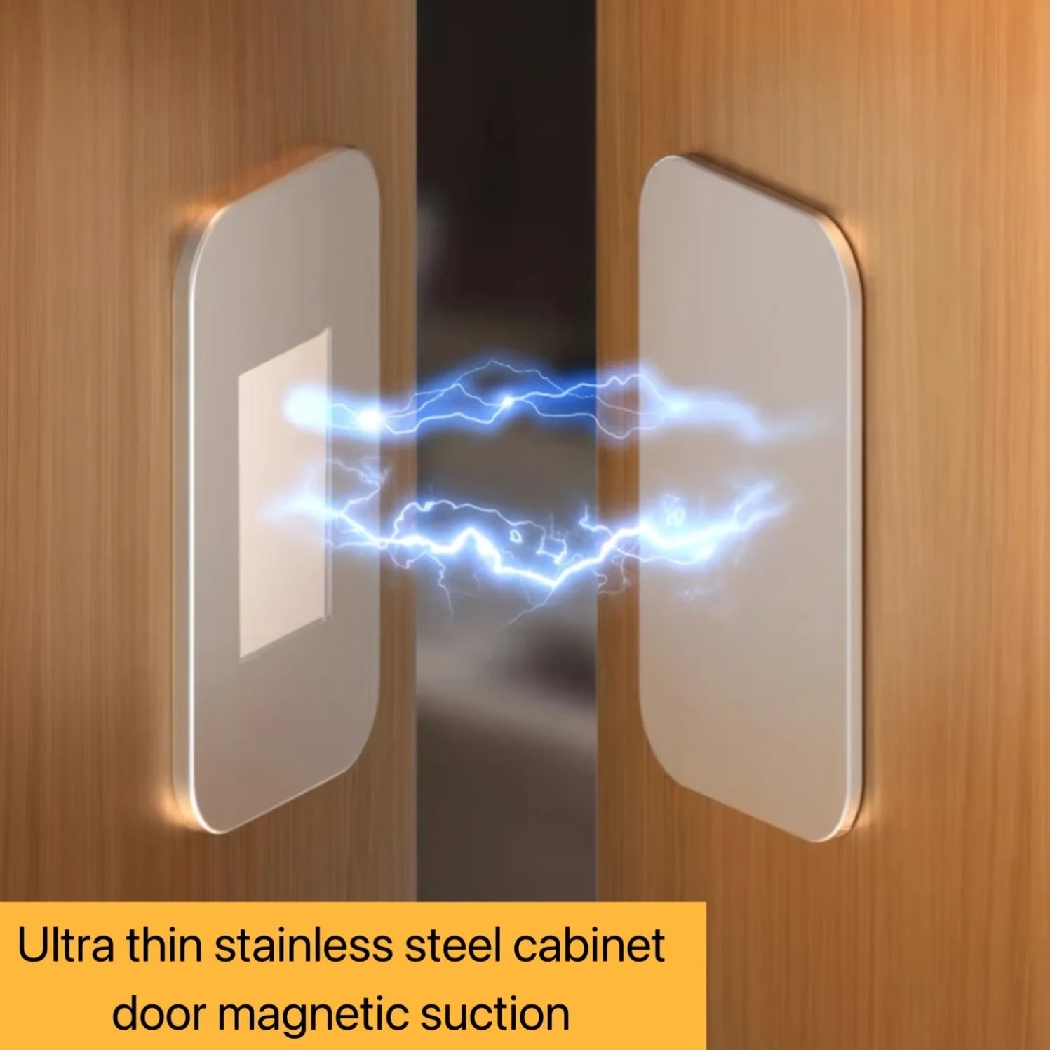 10pcs (5 Sets) Stainless Steel Ultra-Thin Strong Magnetic Cabinet Door Catch, Can Be Installed on Kitchen Cabinets, Wardrobes Zpaxo