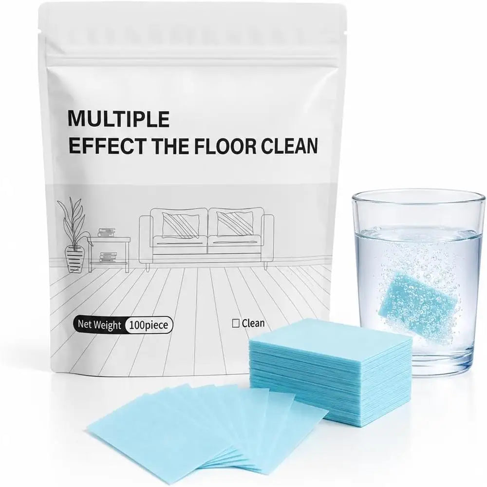 Multi-Purpose 100PCS Floor Cleaning Sheets Powerful Hardwood Floor Cleaner Mop Deep Cleaning For Wood Floor Hardwood Tablets Zpaxo