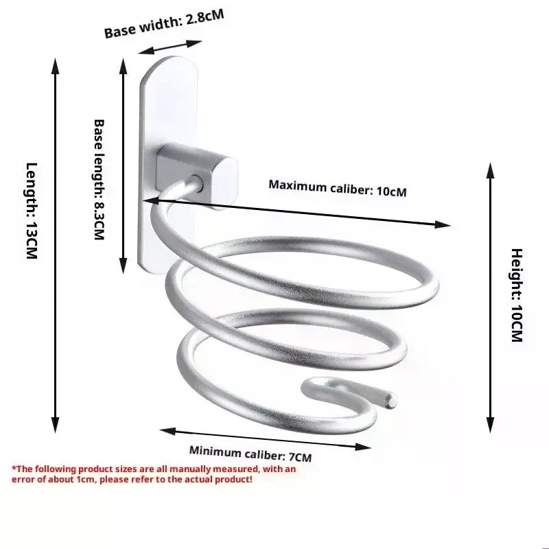 Hair Dryer Organizer Rack Aluminum Bathroom Hairdryer And Straightener Holder Wall Mounted Shelves Accessories Blower Shelves Zpaxo