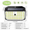 176 LED Outdoor Solar Lights with Motion Sensor and 3 Lighting Modes IP65 Waterproof Solar Wall Lights for Garden Patio Yard Zpaxo 176LED Solar Light 4pcs