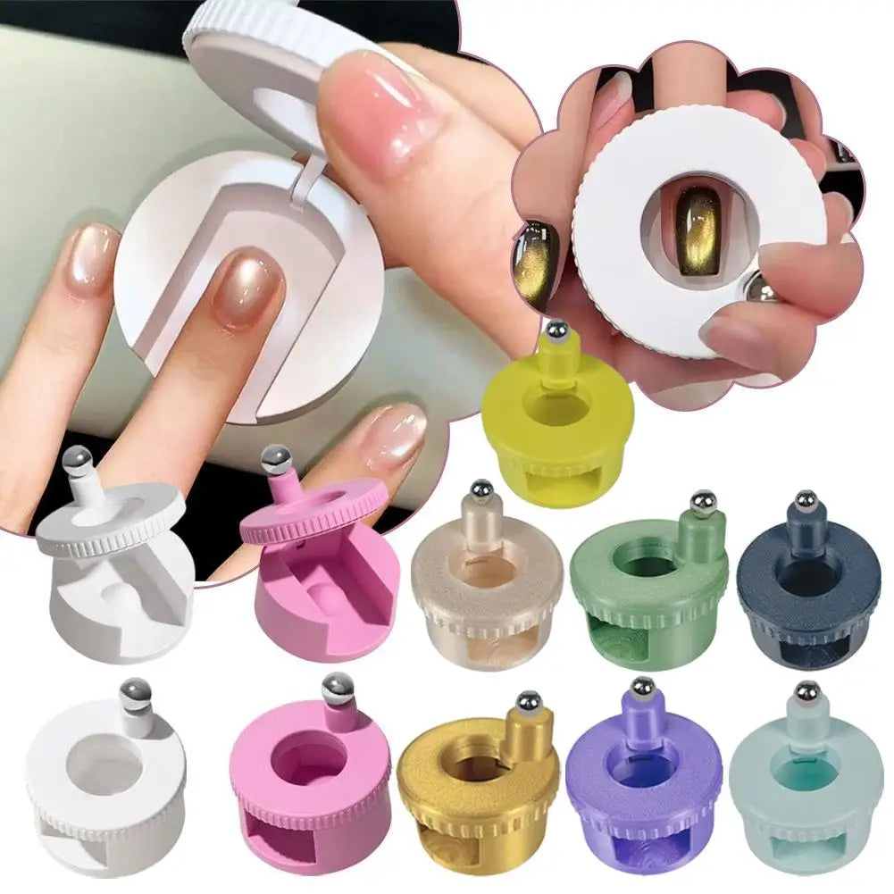 360° Rotating Cat Eye Nail Magnet Tool | Glass Bead & Wide Light Nail Art Magnet Tool Zpaxo