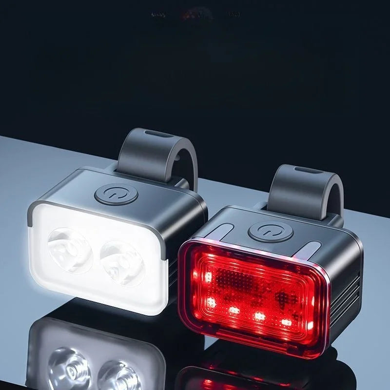 Bicycle Waterproof Night Riding Light Illumination Front Lights Brake Warning Mountain Road Bicycle Rear Lights Riding Equipment Zpaxo