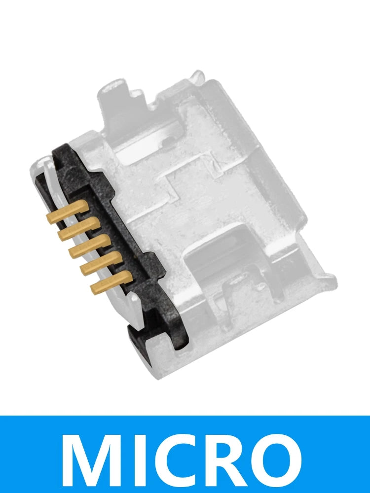Tail Micro USB Charging Jack 5Pin PCB Mount Electrical Connector Zpaxo Micro USB