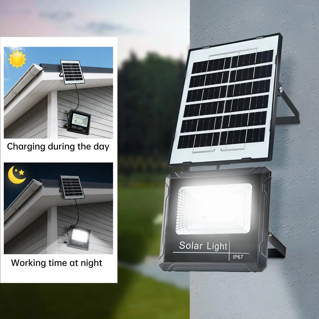 50W Brightness Solar Street Light Outdoor Flood Remote Reflector Zpaxo