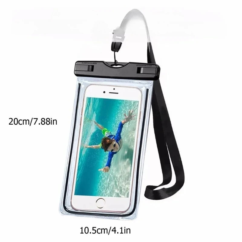 Universal Waterproof Phone Pouch Underwater Case Beach Kayaking