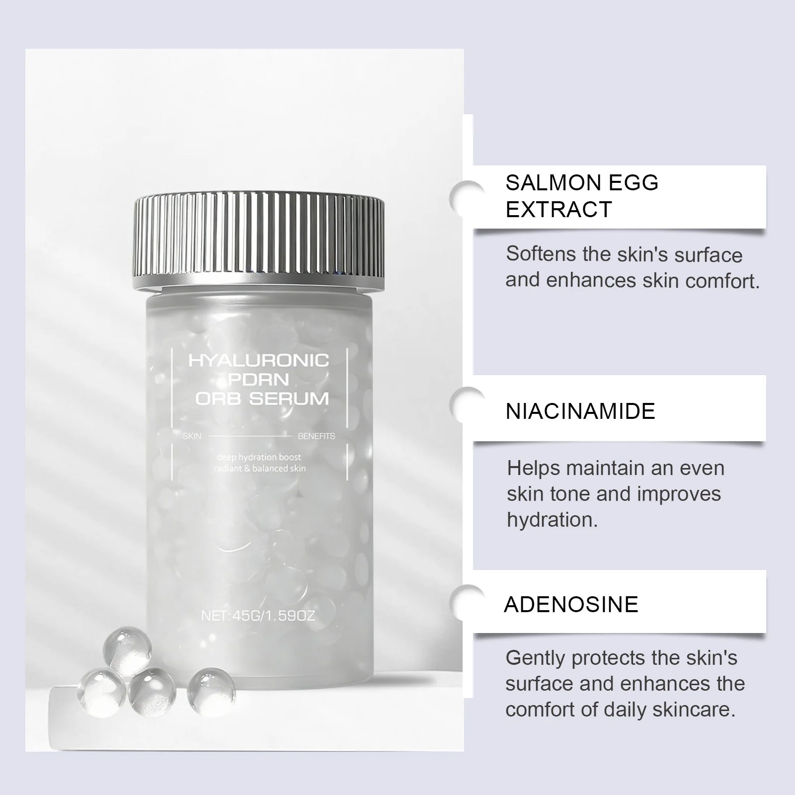 Hoygi Hyaluronic PDRN ORB Serum – Firming Deep Hydration Face Serum Zpaxo