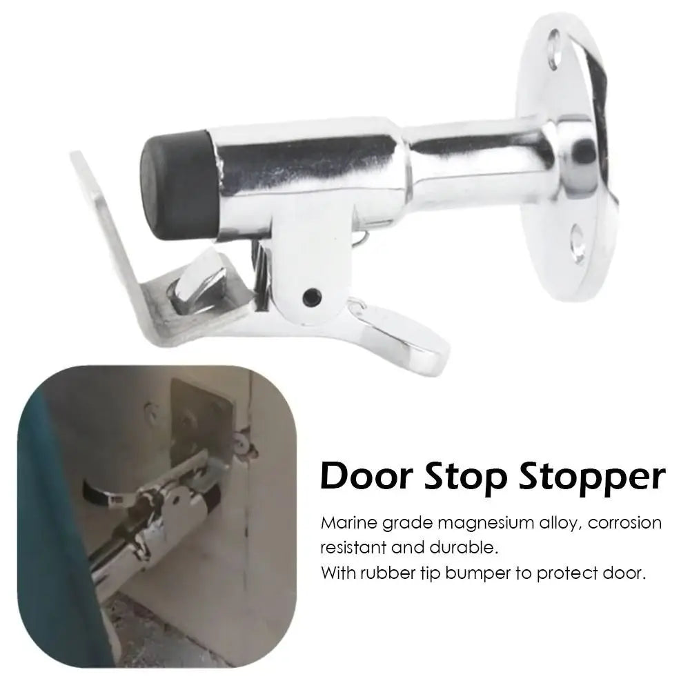 Stainless Steel 316 Boat Door Stop Floor Knob Spring Mechanism Door Holder Durable Construction Corrosion Resistant Marine Catch Zpaxo