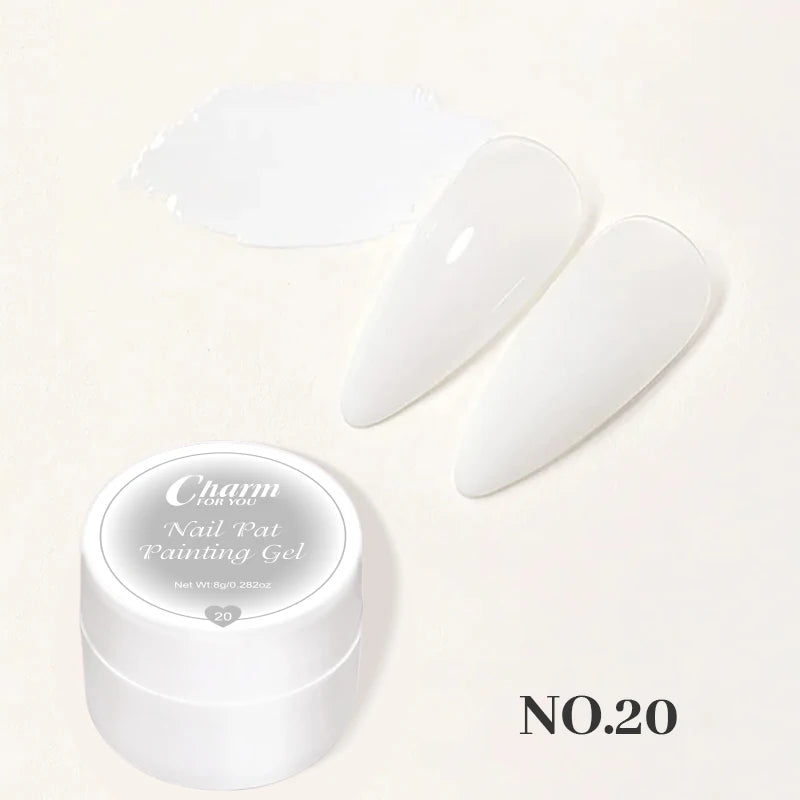 Pat Painting 3d Nail Art Gel No Flowing Full Coverage Creamy Zpaxo 20