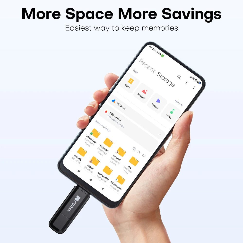 KODAK K143D USB 3.2 & Type-C Flash Drive 128GB 64GB 32GB OTG High Speed Pen Drive Memory Stick for Phone Computer Zpaxo
