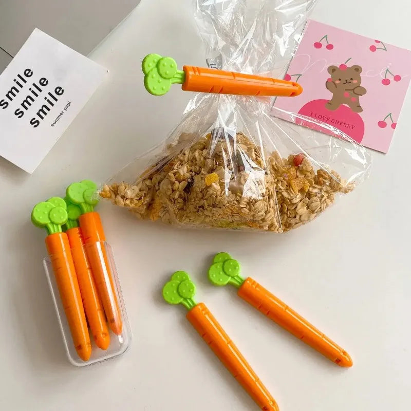 Carrot Food Sealing Clips – Snack Freshness & Moisture-Proof Food Sealing Clip Zpaxo