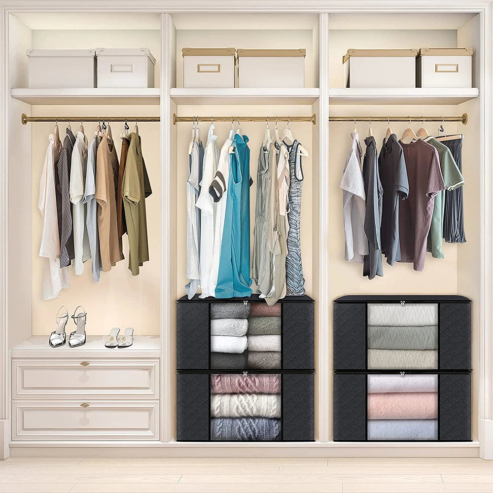 Large Capacity Clothes Storage Bag Foldable Blanket Storage Containers for Organizing Bedroom Closet Zpaxo
