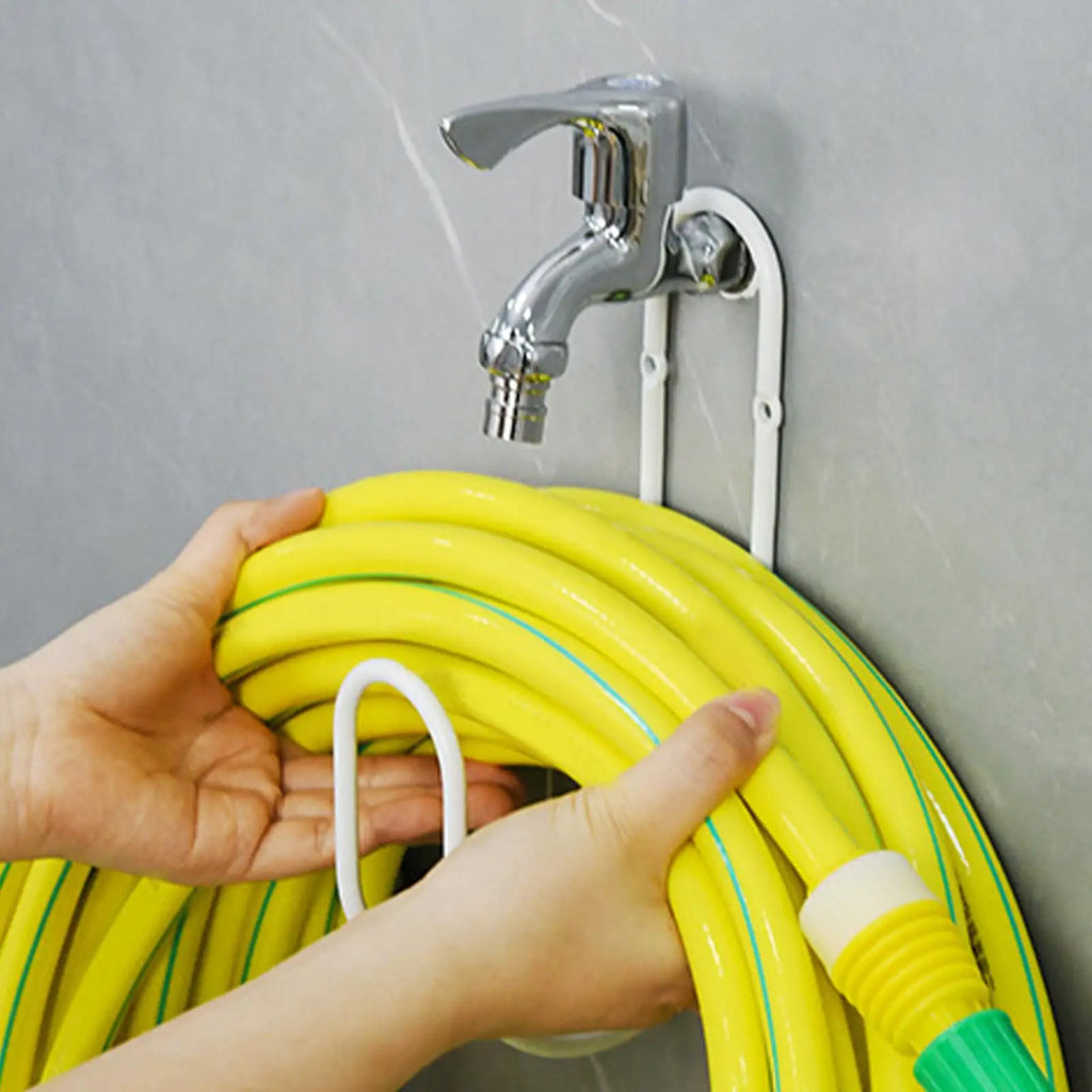Garden Hose Holder Heavy-Duty Metal Wall-Mounted Outdoor Storage Water Hose Hanger for Garage Backyard Yard Fence House Pool Zpaxo