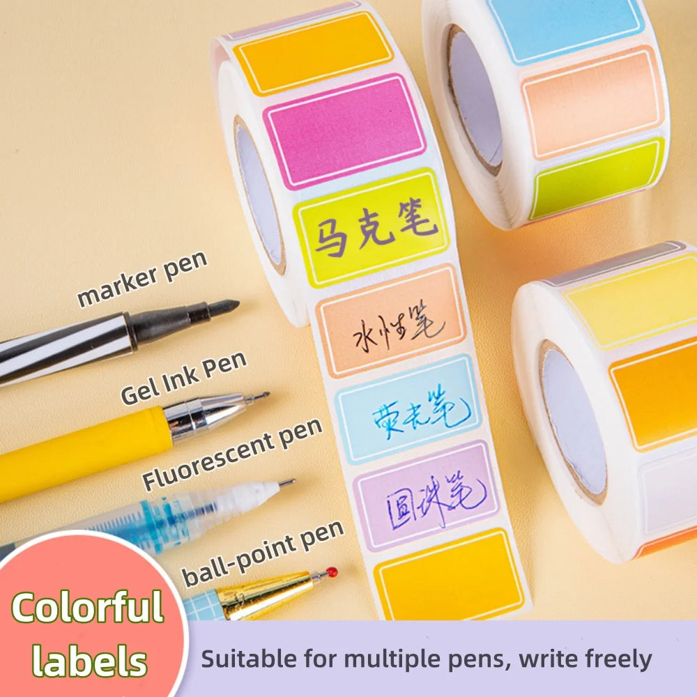 500Pcs Waterproof Blank Label Stickers – Self-Adhesive Name Tags Blank Label Stickers Zpaxo