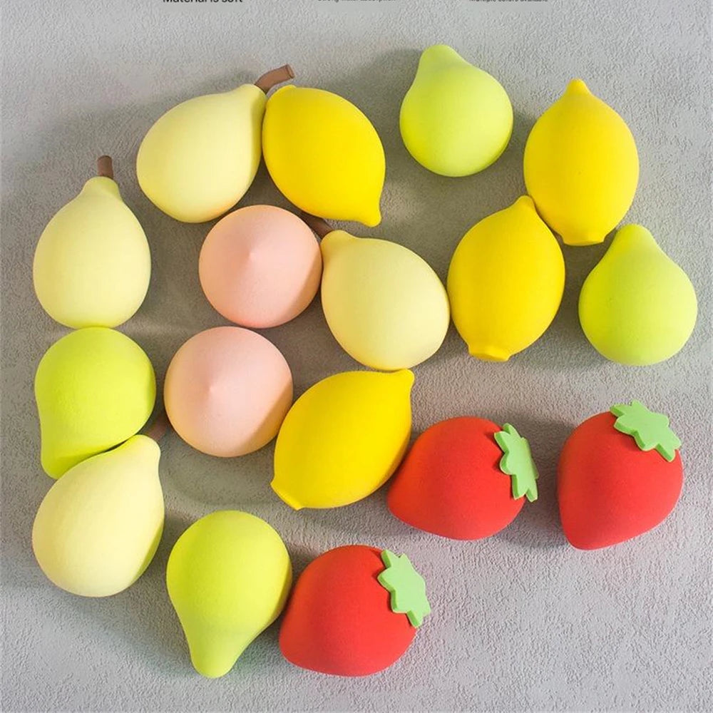 Mango Shape Soft Makeup Sponge Blender Face Beauty Cosmetic Fruit Powder Puff Expanding Water-Activated Blender Make Up Tools Zpaxo