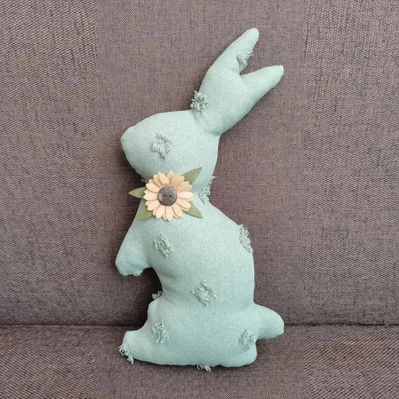 Rabbit Doll Toy Bunny Kids Pillow Easter Plush Cute Rabbit Doll With Flower Design Comfortable Plush Rabbit Toy For Kids Boys Zpaxo