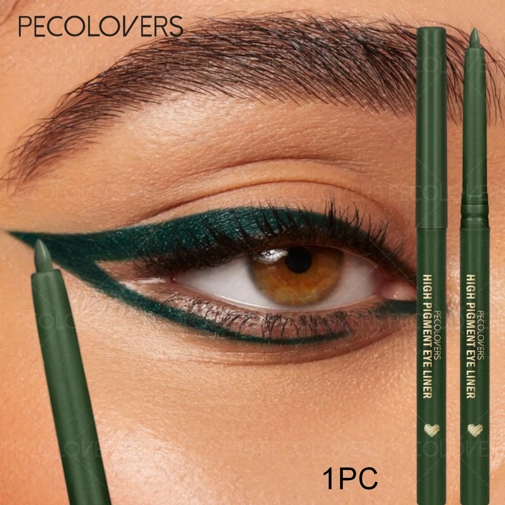 1PC Matte Black Green Waterproof Eyeliner Pencil Sweatproof Quick Dry Easy To Wear High Pigment Eye Liner Pen Eye Makeup Tool Zpaxo