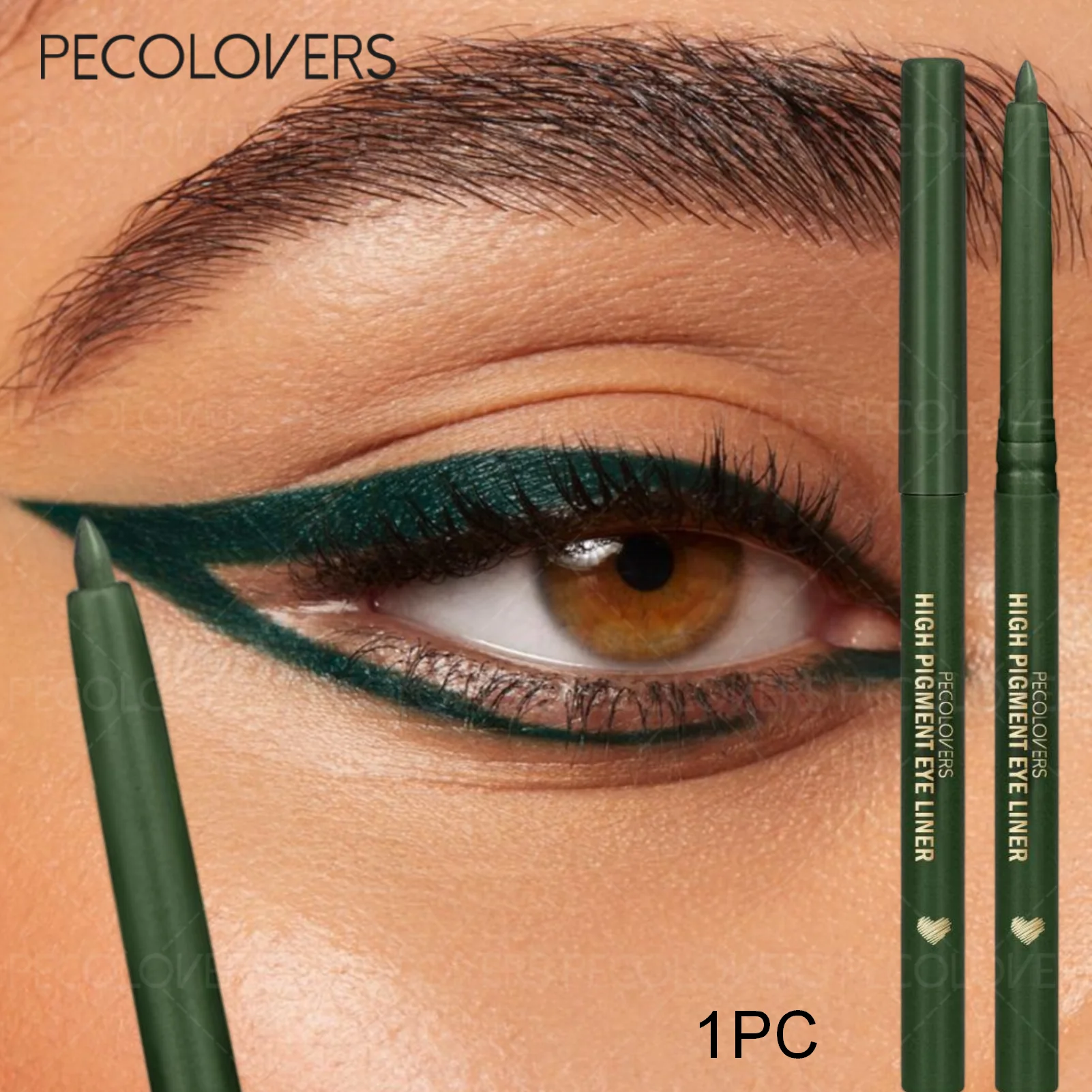 1PC Matte Black Green Waterproof Eyeliner Pencil Sweatproof Quick Dry Easy To Wear High Pigment Eye Liner Pen Eye Makeup Tool Zpaxo