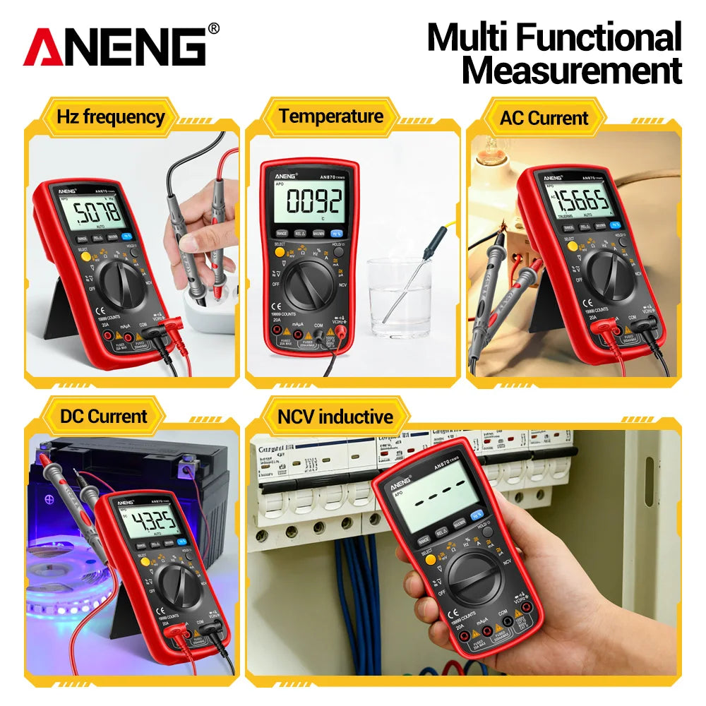 Automatic Shutdown Anti Fall Electrical Multi Meter 19999 Display Off
