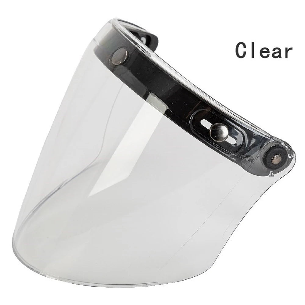 3-Snap Motorcycle Helmet Visor – UV & Scratch-Resistant Shield